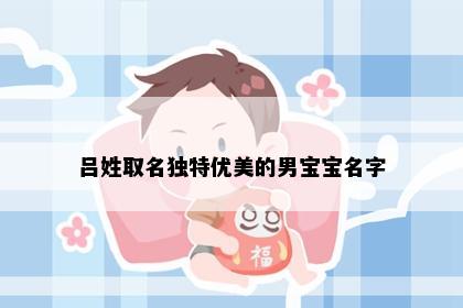 吕姓取名独特优美的男宝宝名字